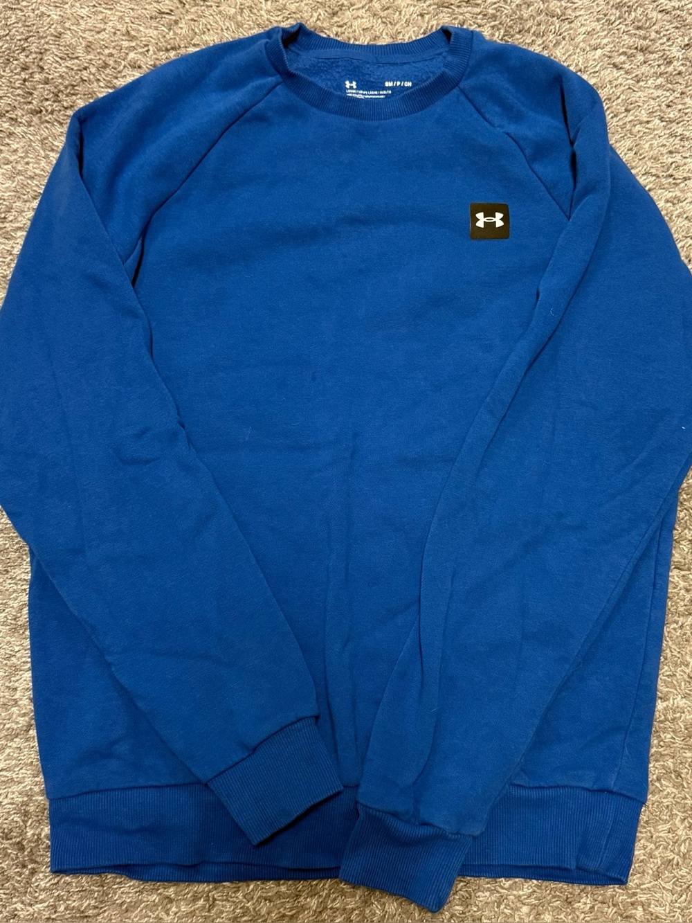 EUC Women’s Under Armour Loose Crew Neck Sweatshirt, Royal Blue, Size Small